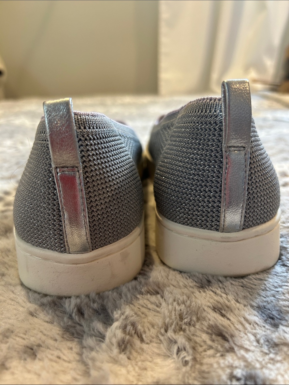 Vionic Gray Knit Slip-On Loafer Flats - Picture 5 of 5